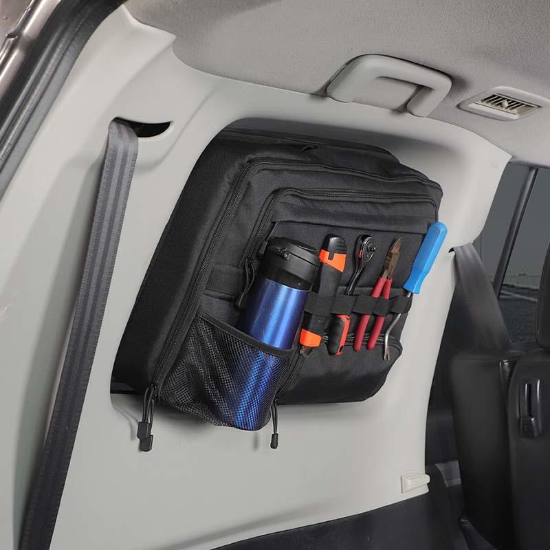 Kofferraum Heckscheibe Seitenaufbewahrungstasche Organizer Passend für Mitsubishi PAJERO 2007-2021 Verstauen Aufräumen Autozubehör