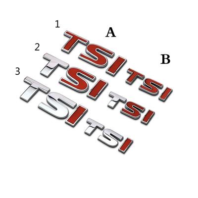 1 יחידות 3D מתכת TSI רכב צד פגוש אחורי סמל מדבקות תג סטיילינג לרכב