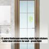 Luminously PVC Sticker For Washroom Guidance And Decorative Night Glowing Bathroom Signs Adhesive Toilet Decal Set