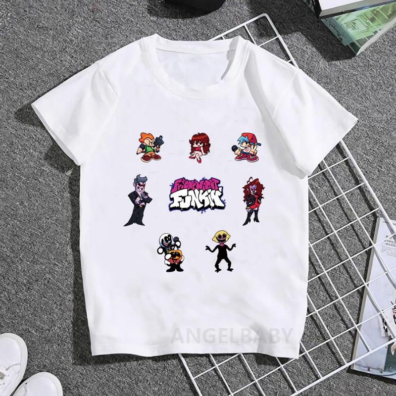 Summer Fashion Tops Boys' Clothing Popular Game 'Friday Night Generator' Cartoon Kids T-Shirt