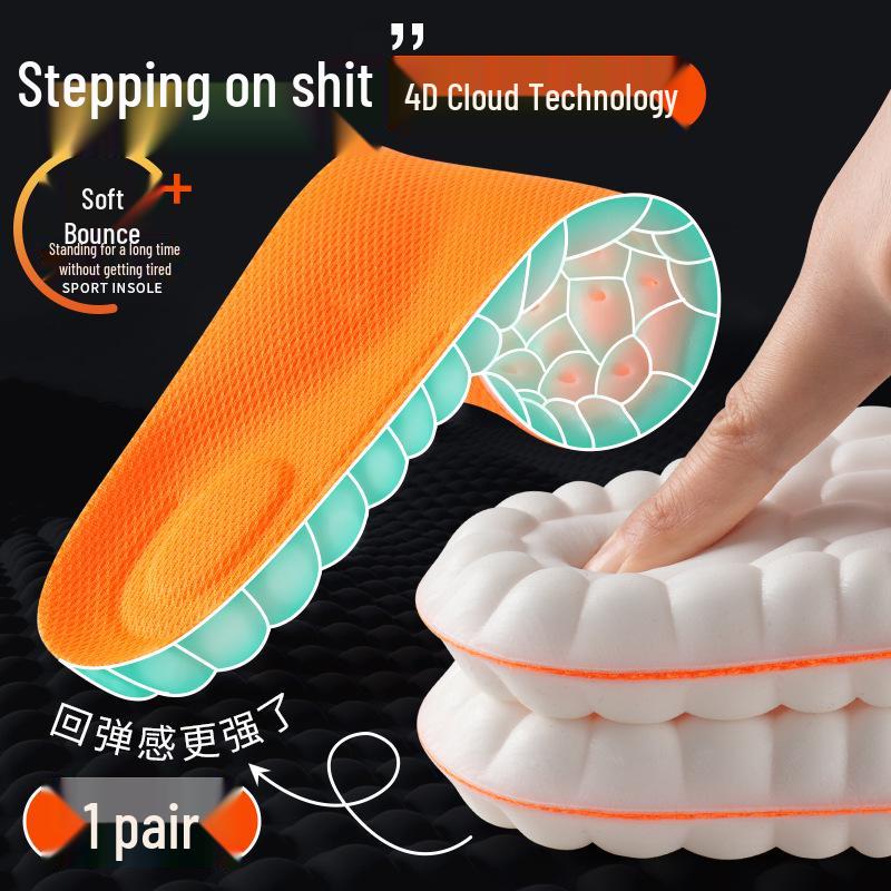 Stepping-on-Shit Insoles: Ultra-Soft, Anti-Pain, Breathable, Anti-Odor, Shock-Absorbing for Women's Long-Lasting Comfort & Men's Sports