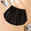 Women's Little Bangs Layered Midi Skirt with Decorative Two-Piece T-Shirt Sweatshirt and Hip-Covering Hem