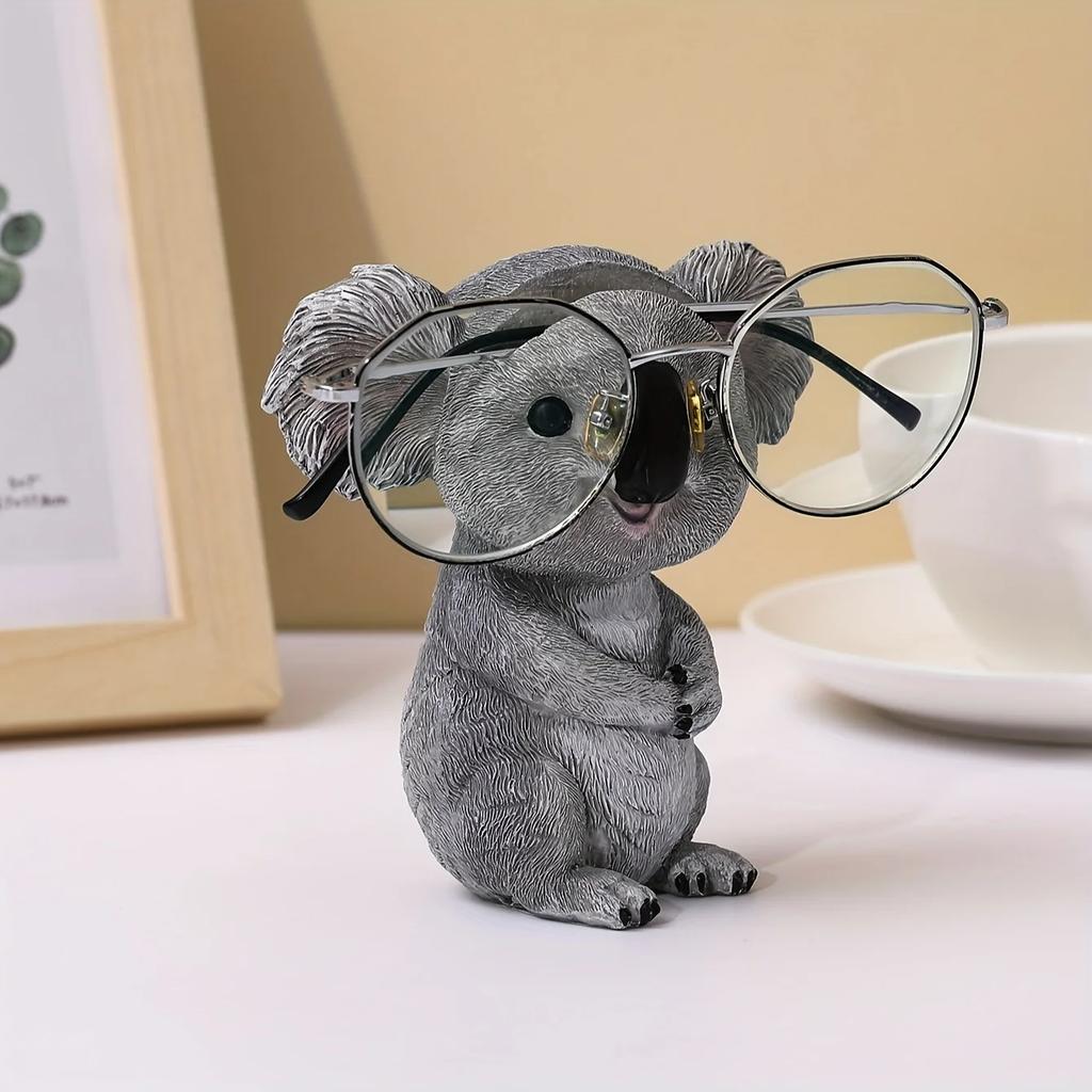 Koala Ornament, Glasses Holder, For Bookshelf Home Living Room Office Cafe Decor, Winter Christmas New Year Decor