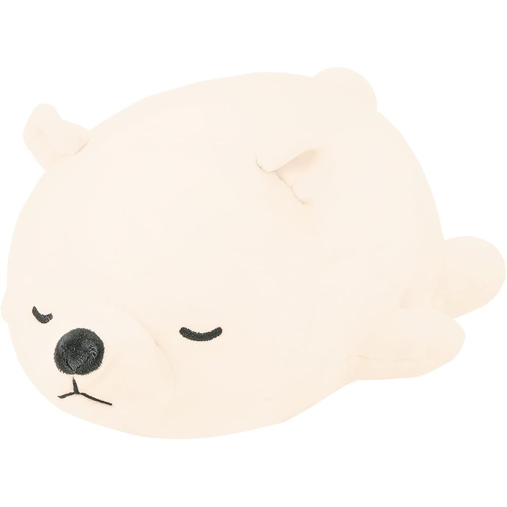 Ribuhato Marshmallow Animal Bolster Cushion Polyester White Bear Lucky 27cm