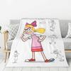 Custom Hey Arnold Animated Anime Helga Pataki Blanket Warm Fleece Soft Flannel Throw Blankets for Bedroom Couch Car Autumn