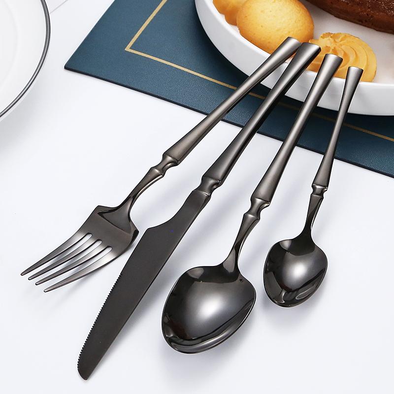 30/40/60pcs Flatware Set Stainless Steel Dinnerware Tableware Knife Fork Coffee Spoon Kitchen Dinner Cutlery Dishwasher Safe
