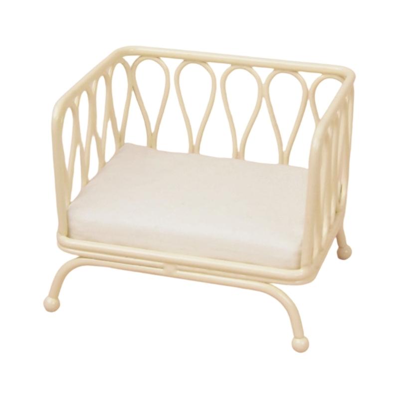 

Iron Sofa Toy Doll House Decoration RustProof Couch Model Figurine for Kids Roleplay Game Craft Project Furniture