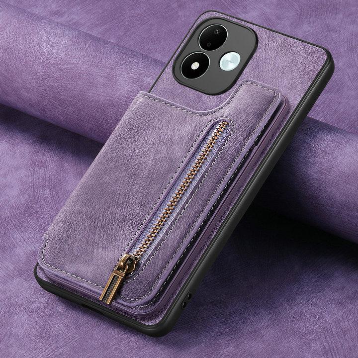 For Xiaomi Redmi Note 17 Pro Max 5G 2026 Zipper Leather Wallet Back Case Redmi Note 14 15 Pro Plus Luxury Cover