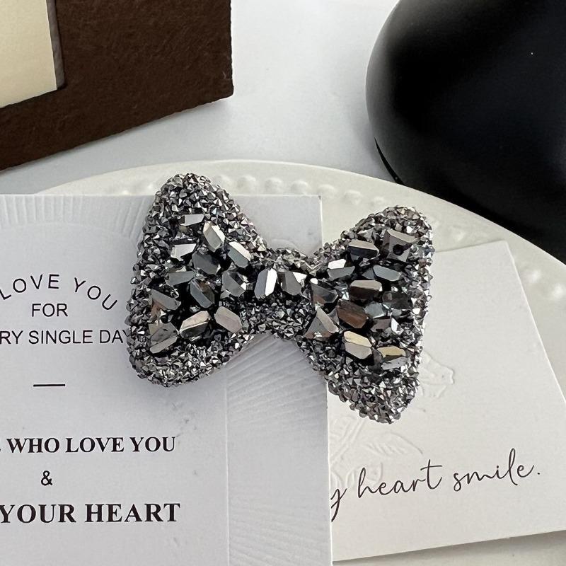 Prinzessin Flash Diamant Schleife Haarspange Haarschmuck, Exquisite High-End Ins Stil Seitenclip, Party Pony Clip Entenschnabelclip