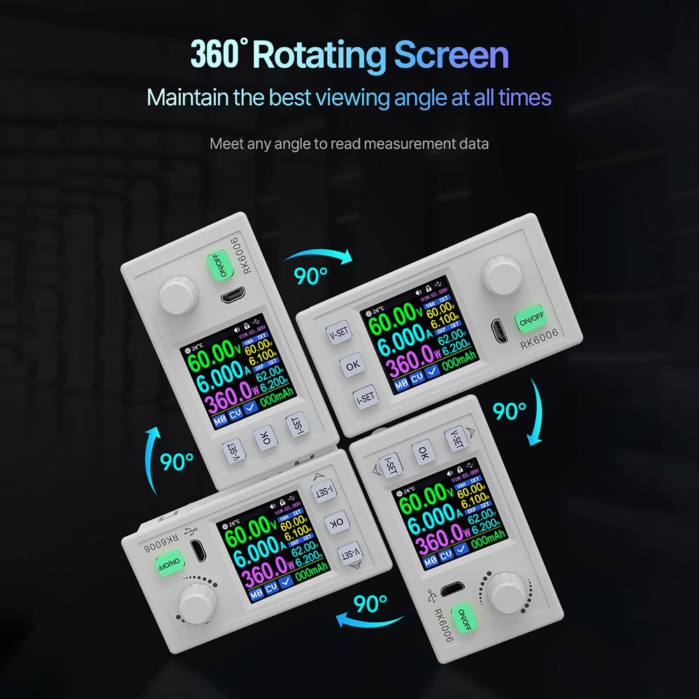 RK6006 RK6006-BT 60V 6A DC Voltage Regulator Adjustable Step Down Voltage Power Supply Stabilized Buck Converter