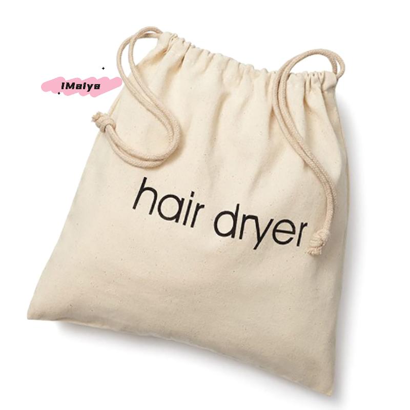 M-Travel Hair Dryer Cloth Bag Hair Diffuser Hairdryer Bag Drawstring Closure Cover Canvas Storage Belt Mouth Drawstring Dust Bag