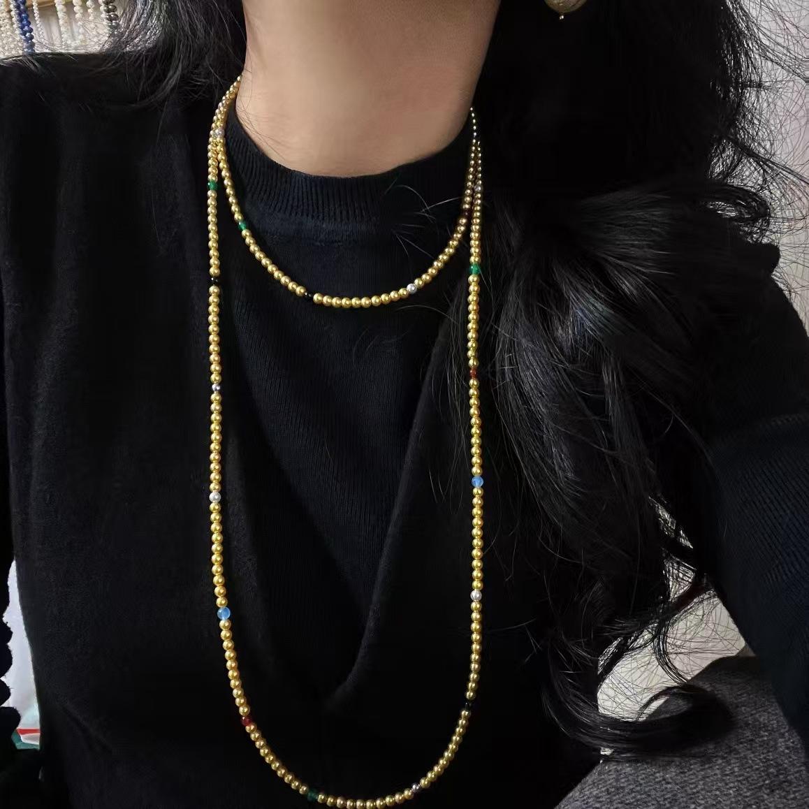 Vintage Maillard High Quality Faux Crystal Pearl Multi-Wear Sweater Chain Necklace