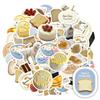 35pcs Cute Bakery Stickers Cartoon Breakfast Breakfast Decals DIY Stickers For Laptop Motorcycle Luggage Phone Suitcase Fridge