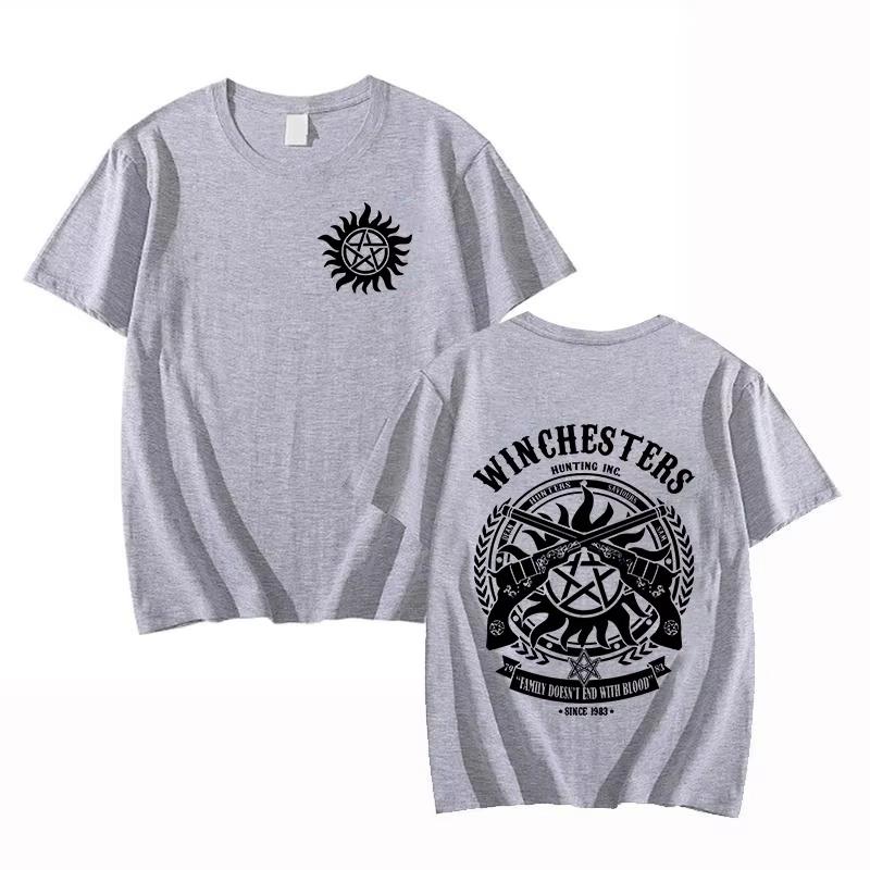 New TV Supernatural Printed Women Unisex Tshirts Supernatural Short Sleeve Shirts Summer Round Neck Tee Shirt Casual Funny Tops