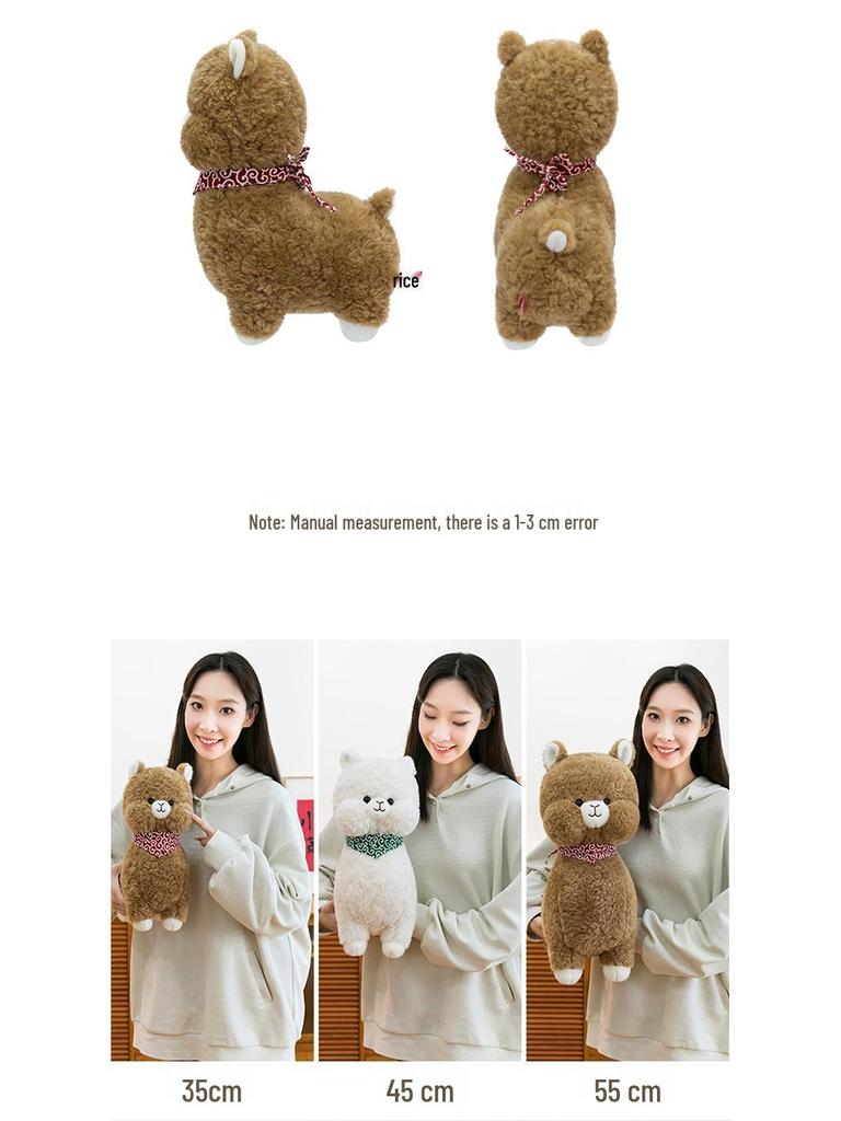 Cute Kawaii Baby Camel and Sheep Plush Toy - Fluffy Sleep Pillow for Girls