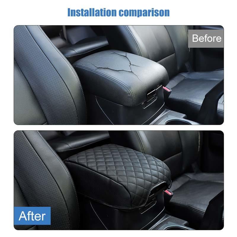 Leather Armrest Protective Cover Anti-Scratch Pad Decoritive Cover For Mitsubishi PAJERO 2007-2021  Car Interior Accessories