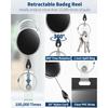 Rope Retractable Work Permit Card Set Carabiner Reel Clip Keychain Attachment Card Holder Hard Shell Protective