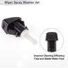 Windshield Washer Nozzle for Dodge Avenger 2008-2011 Front W/ 5 Pcs Y Hose Connector Car Black,White Plastic 1 Set