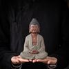 Zen Buddhist Ceramic Statue: Shakyamuni Buddha Desktop Ornament for Home Entrance Decor