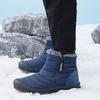 HUIZUMEI Herren Winter Plüschgefütterte Schneestiefel