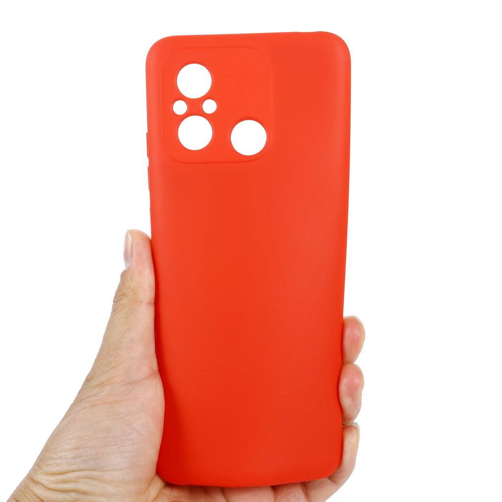 Für Xiaomi Redmi 11A 4G/Redmi 12C 4G/Poco C55 4G Stoßfeste Handyhülle Flüssiges Silikon Weiche Auskleidung Schutzhülle mit Band