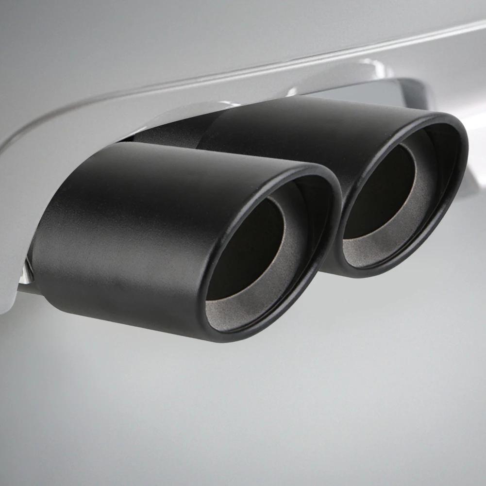 Car Exhaust Muffler Tip Aluminum Alloy Tail Throat Tailpipe Black Exhaust Tailpipe Tip Tail Muffler Tip Car Modification Parts