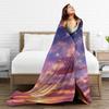 Galaxy Sunglasses Soft Blanket Kids Adult Plush Throw Blanket Pattern Couch Chair Flannel Bedspread Sofa Bed Cover