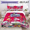 Drap Housse Couette Couette Housse Taie d'oreiller Décoration de Maison Cadeau d'Anniversaire (1 * housse de couette + 2 * taie d'oreiller sans garnissage)