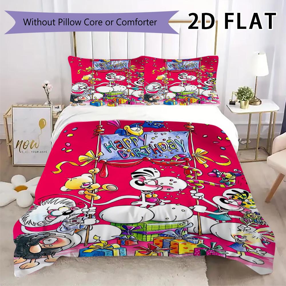 Set Copripiumino con Fantasia Diddl Copripiumino Federa Decorazione per la Casa Regalo di Compleanno (1 * copripiumino + 2 * federe senza imbottitura)