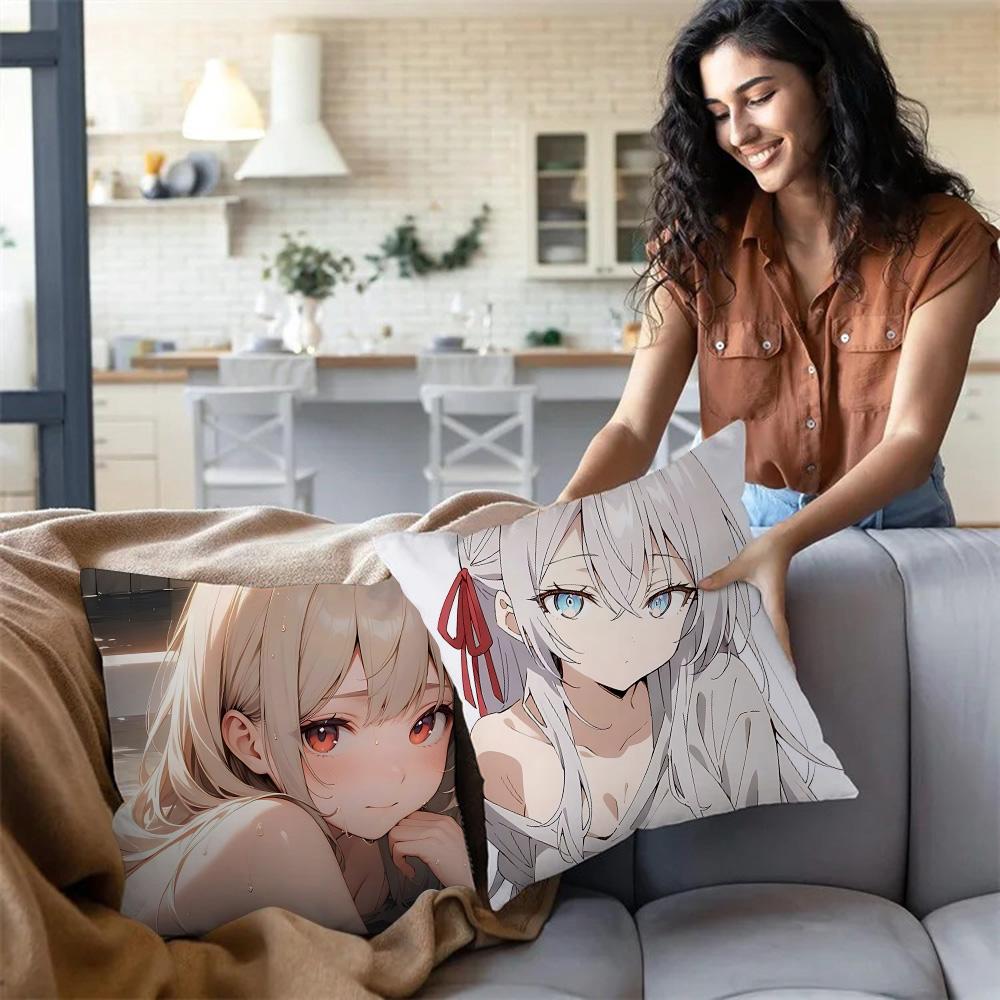 Pillow Cartoon Alya Sometimes Hides Her Feelings In Russian Sofa Decorative Home Double-Sided Printing Short Plush Cushion Cover