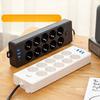 German European Standard Russian Plug with Cable USB Socket with Switch 10 Hole European Standard Plug for Household Use