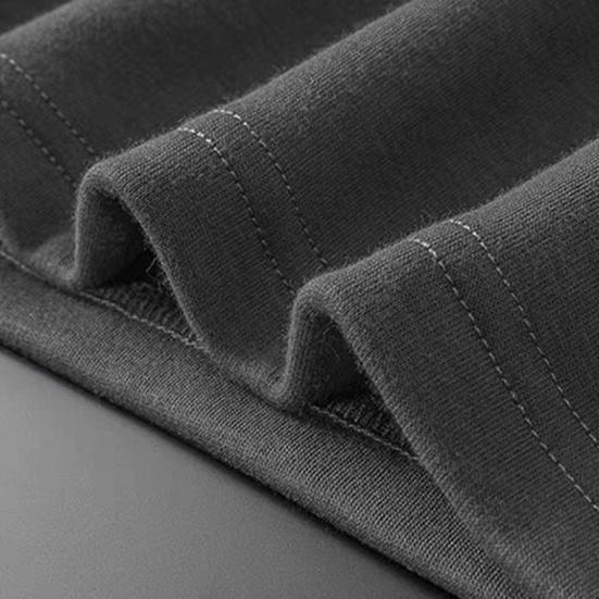 Men Fleece Lined Pullover Crew Neck Base Layer Shirt Warm Thickened Long Sleeve Tee Shirt for Winter Autumn Sports Street Wear