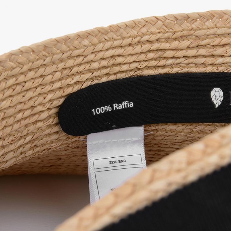 Helen Kaminski Rosalie Natural Black Visor Sun Cap Hat51251