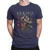 Sekiro Shadows Die Twice T Shirts for Men Pure Cotton Fun T-Shirt Round Neck DARK SOULS Tee Shirt Short Sleeve Clothing Printed