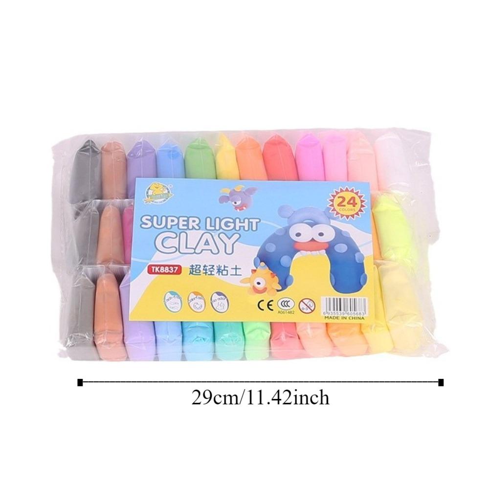 12/24/36pcs Ultra Light Handmade Rubber Clay Set Educational Slime DIY Toys  Kindergarten Children