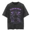 Men Women Print Vintage Washed Tshirt Harajuku Japanese Anime Streetwear Graphic T-Shirt Summer Short Sleeve Cotton Tshirt