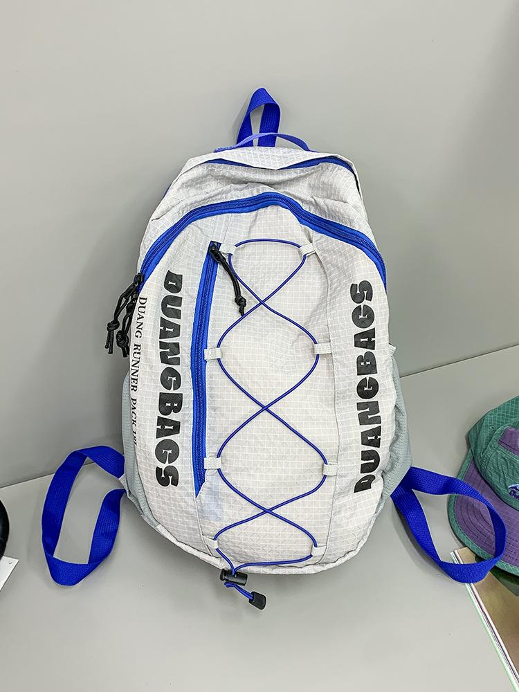 

Школьный рюкзак высокая ценность контрастный цвет кулиска буква спина мужчины и женщины свежий средняя школа легкий серый