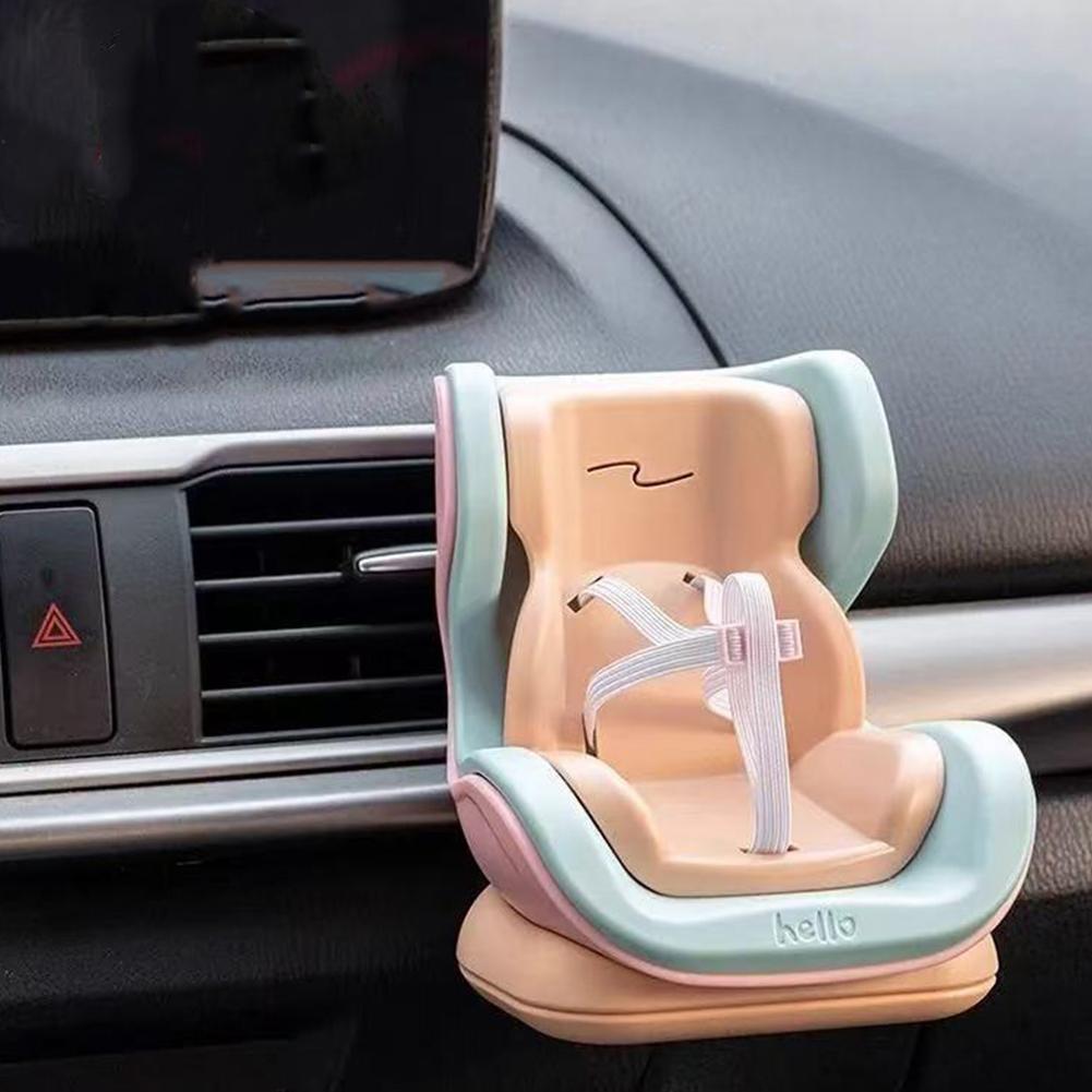For Labubu Car Doll Safety Seat Cartoon Chair Model for Car Kawaii Doll Seat Outlet Decor Car Interior Styling Accessories