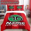 3-teiliges Bettbezug-Set (1 * Bettbezug + 2 * Kissenbezug, ohne Kern), Individuelles Namens-Hannover 96 Fußballmuster Bettwäsche-Set, Heim Schlafzimmer Dekor Geschenk