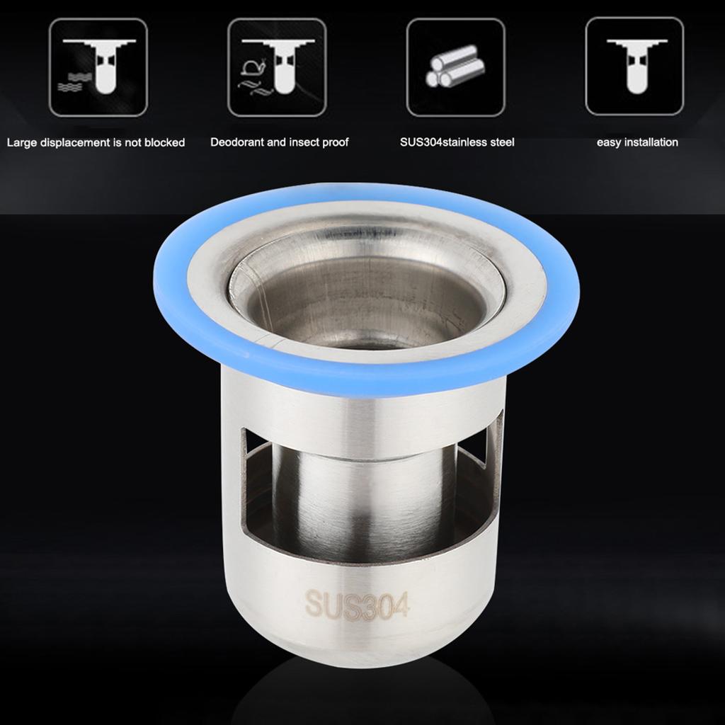 Stainless Steel Shower Floor Drain Bathroom Drainage Gully Thicken(Large 304 )