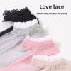 5 Pairs Spring/Summer Love Lace Socks Fashion Transparent Breathable Glass Silk Women's Socks Lovely Feng Shui Crystal Silk Lace Women's Socks