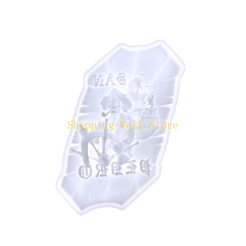 KX4B Decorative Gypsum Relief Model Epoxy Resin Molds Pirate Skull Silicone Molds