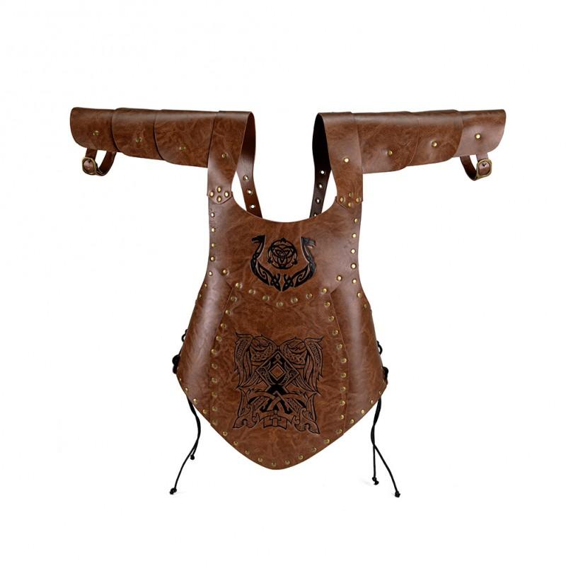 Halloween Medieval Vintage Shoulder Cape Steampunk Armor Cosplay Costume Prop