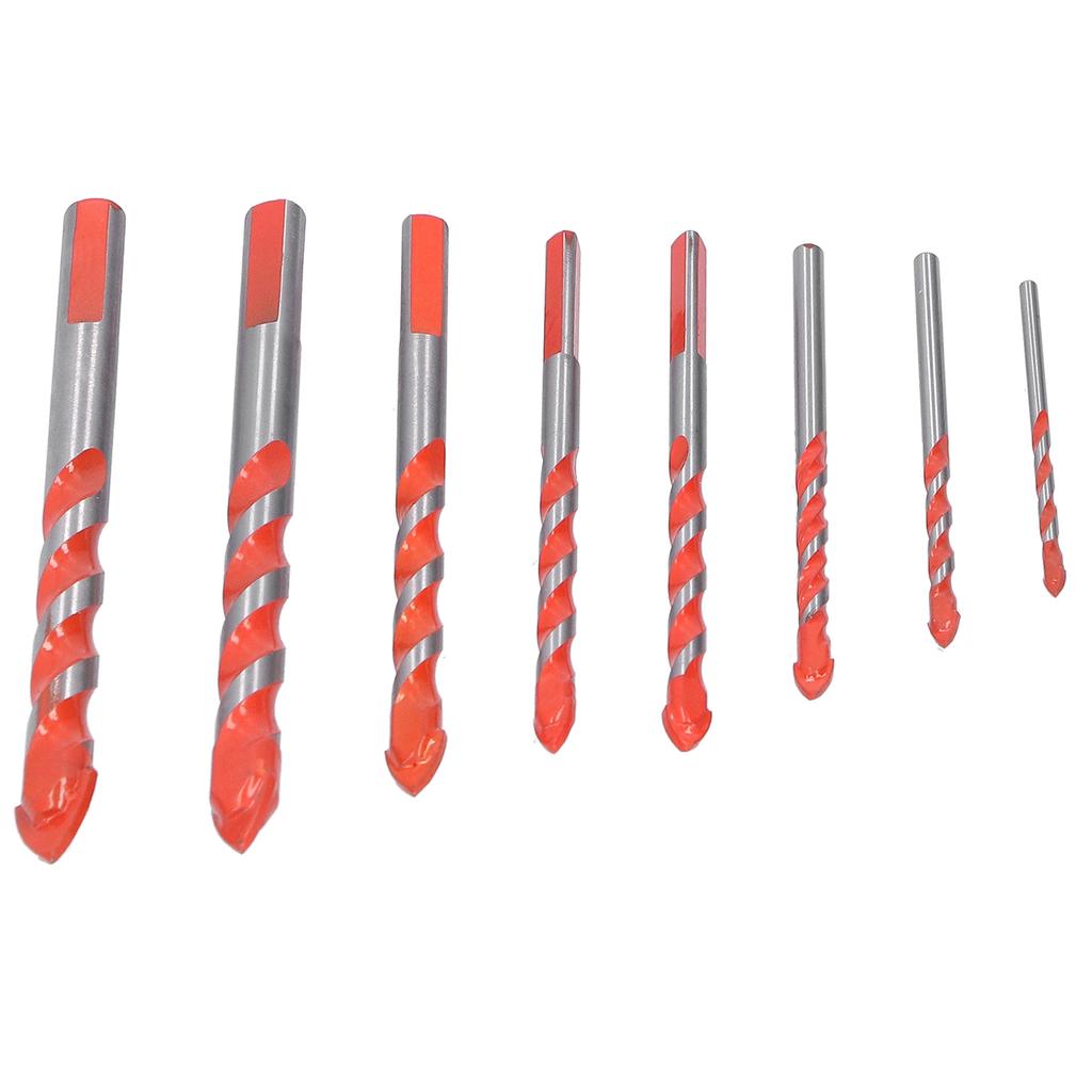 Drill Bit Set Multi Purpose Bits Accessory for Ceramic Tile Concrete Glass Drilling(8Pcs )