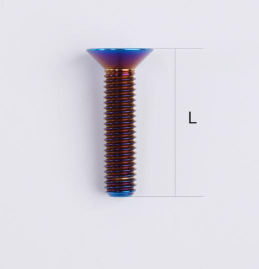 M6*10 12 14 16 18 20-70mm TC4 GR5 Titanium Alloy T30 Torx Flat Countersunk Screw Bolt for Bike Bicycle Road Bike Multiple Colors