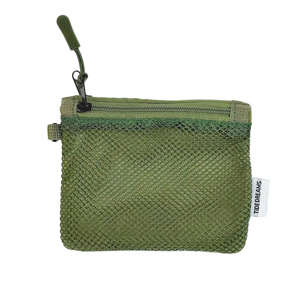 Large Capacity Mesh Cosmetic Bag Dopamine Color Coin Purse Durable Make Up Case
