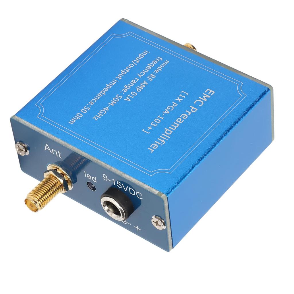 Low Noise Amplifier, 20dB High Gain 50MHz-4GHz Wideband LNA Module, Ultra-Linear Low Noise Monolithic Amplifier for Communication Systems, SMA Female