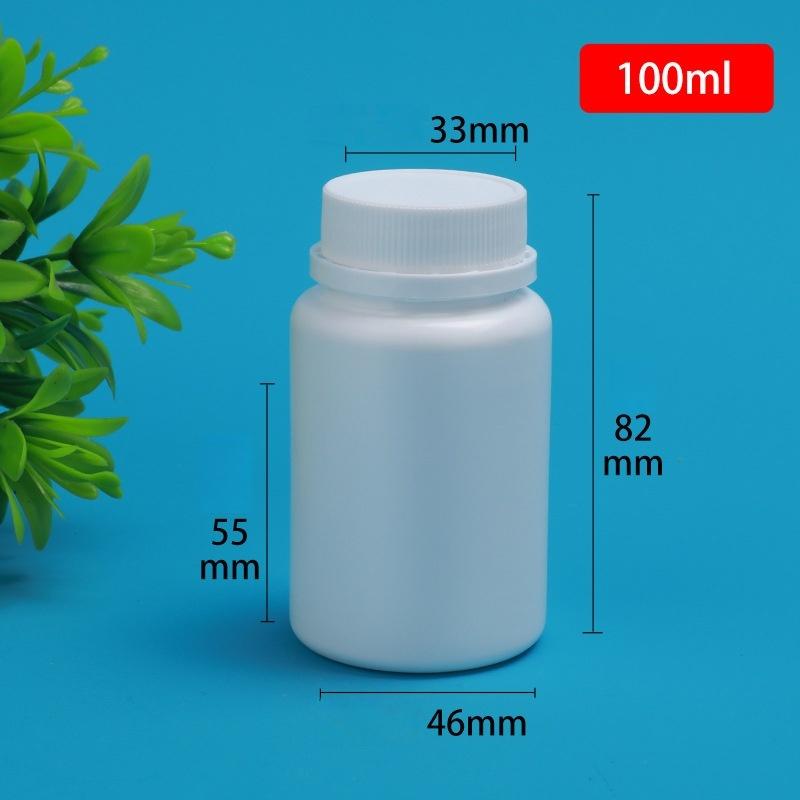 10Pcs 20-225Ml Pill Vials Tablet Capsule Solid Powder Portable Containers Plastic Hdpe White Empty Seal Bottles