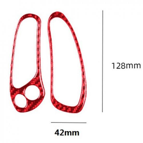 2Pcs Red Carbon Fiber Speedometer Side Cover Trim For Corvette C5 1998-04 Type B