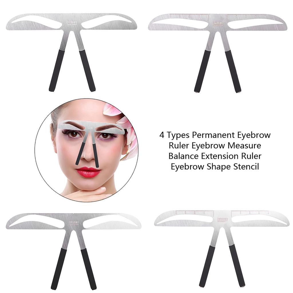 4 Types Eyebrow Ruler Eyebrow Measure Balance Extension Ruler Eyebrow Shape Stencil Ruler Eyebrow Extension Ruler